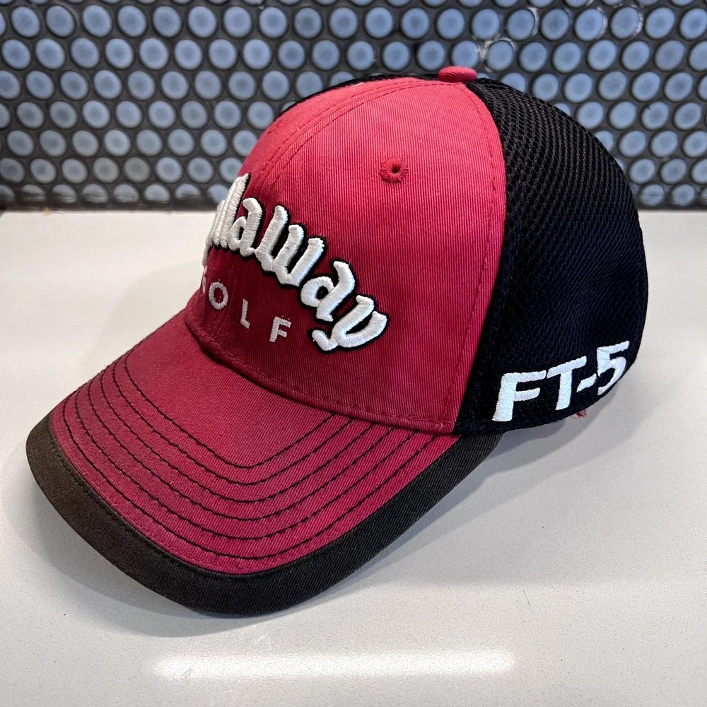 Callaway Hat‎ Cap Strap Back Red Black Golf Golfer Casual Mens Golfing - Picture 2 of 11